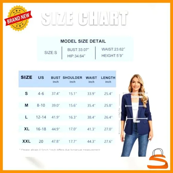 Long Sleeve Lapel Button Jersey Knit Blazer Casual Work Office Suit Jacket